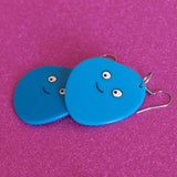 Flat Blue Weirdos earrings