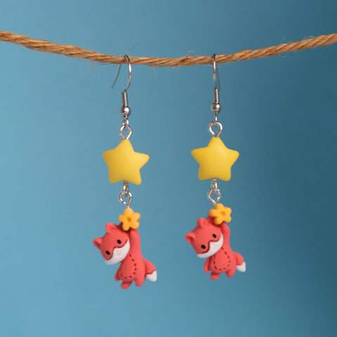 Cosmic Star Foxes Earrings