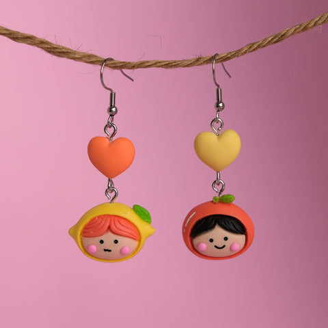 Orange & Lemon Besties earrings