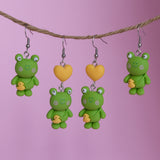 Frog & Duck Hearts Earrings