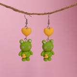 Frog & Duck Hearts Earrings