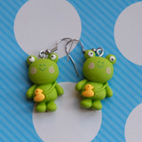 Frog & Duck Hearts Earrings