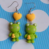 Frog & Duck Hearts Earrings