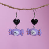 Black Heart Doom Candy earrings