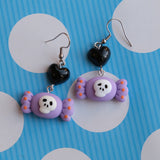 Black Heart Doom Candy earrings