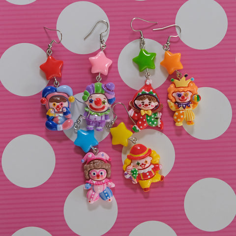 Creepy Clown Superstars Earrings