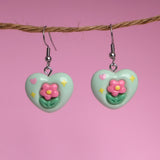 Jade and Pink Heart flowers