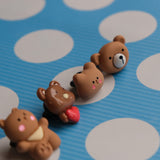 Set of 4 Brown Bear Pins