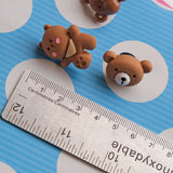 Set of 4 Brown Bear Pins