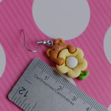 Custard the Flower Bear Earrings