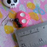 Pink & Black Skulls Earrings