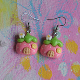 Lovely Little Strawberry Cottage Earrings