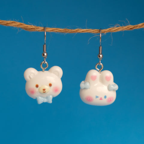 Snow Day Bunny Bears Earrings