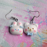 Snow Day Bunny Bears Earrings