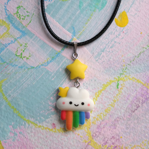 Stars Over the Rainbow Pendant Necklace