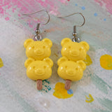 Double Cuddle Bear Popsicle Earrings