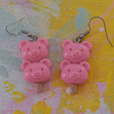 Double Cuddle Bear Popsicle Earrings