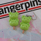 Double Cuddle Bear Popsicle Earrings