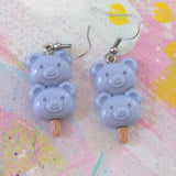 Double Cuddle Bear Popsicle Earrings