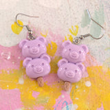 Double Cuddle Bear Popsicle Earrings