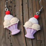 Cocolate Fudge Sundae popsicles earrings