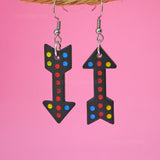 Ups & Downs earrings ↑↓ - dotted arrows