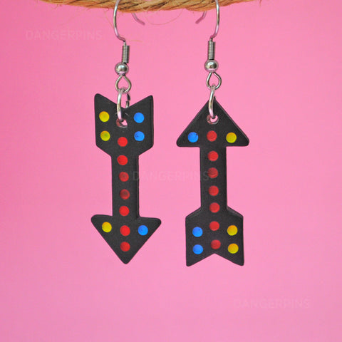 Ups & Downs earrings ↑↓ - dotted arrows