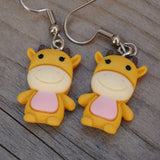 Silly little Yellow Cows earrings