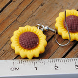 Small Minimal Sunflower earrings