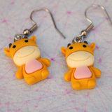 Silly little Yellow Cows earrings