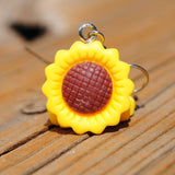 Small Minimal Sunflower earrings