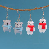 Cosy Winter bears earrings