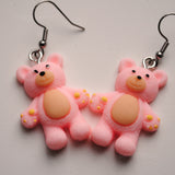 Large Gentle pastel Bears earrings