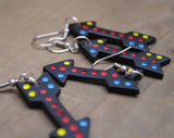 Ups & Downs earrings ↑↓ - dotted arrows