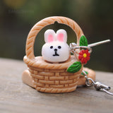 Bunny in a basket earrings