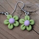 Small doodle daisies earrings