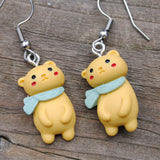 Marmalade the cosy Cat earrings