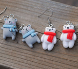 Cosy Winter bears earrings