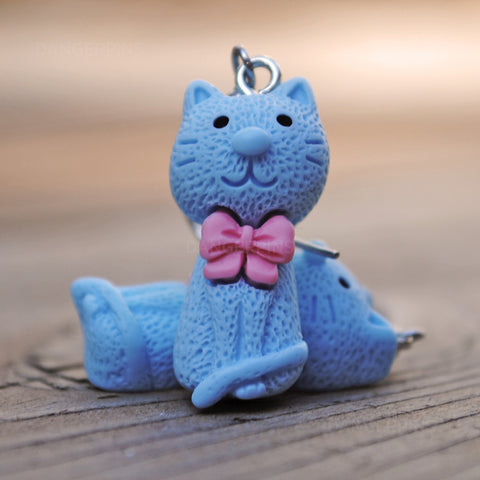 Fancy Blue Cat earrings