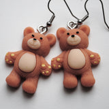 Large Gentle pastel Bears earrings