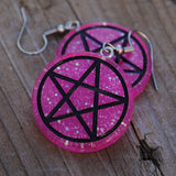 Sparkle Witch Pentagram earrings