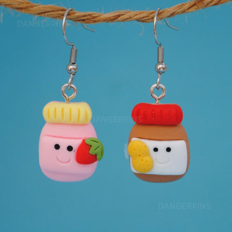 Peanut butter & jelly earrings