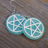 Sparkle Witch Pentagram earrings