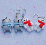 Cosy Winter bears earrings