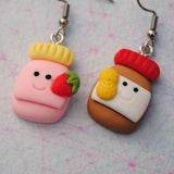 Peanut butter & jelly earrings