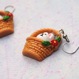 Bunny in a basket earrings