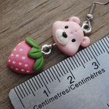 Strawberry Bear cascades earrings