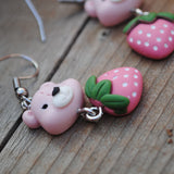 Strawberry Bear cascades earrings