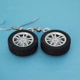 Really Fast Car Tires earrings