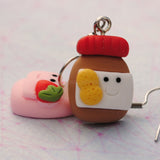 Peanut butter & jelly earrings